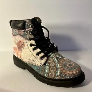 NWOT..Boho leather ankle boots